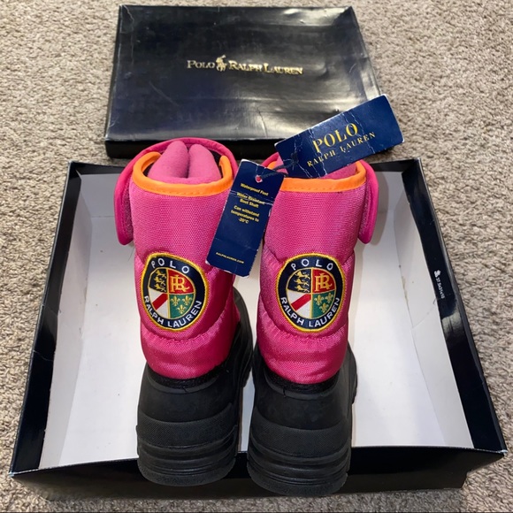 NWT Polo Ralph Lauren Girls Snow Boots • Size 1 - Picture 16 of 16
